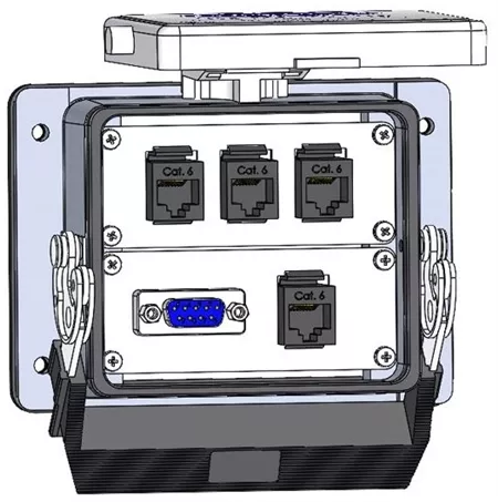 Mencom DB09-4RJ45-32LS Panel Interface Connector, DB9, (4) RJ45, 32 Housing