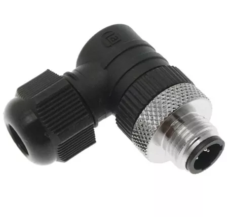 Mencom MAC-3MP-FW09-R 1/2-20 Field Wireable Plug, 3 Pole, Male Right Angle, 6-8mm, PG 9