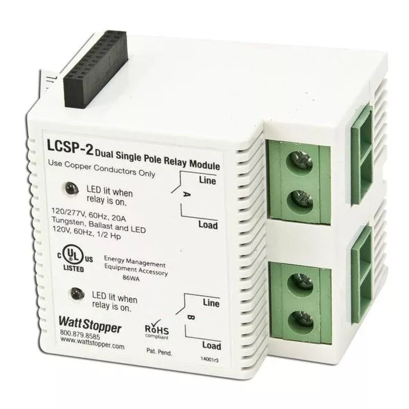 Modular Relay, Dual, 1-Pole By Wattstopper LCSP-2