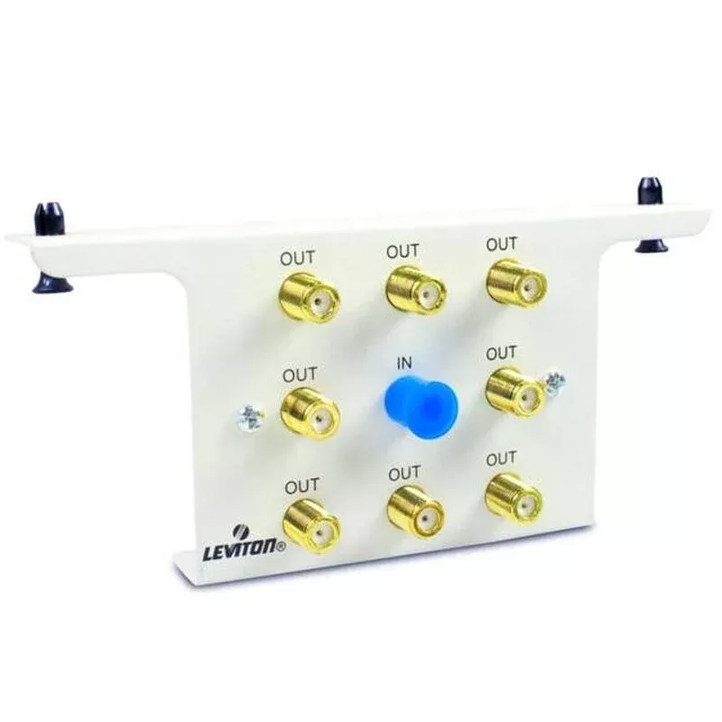 Module, 1 x 8 Passive Video Splitter, 2 GHz, LIN Integrated Network By Leviton 47690-8C2