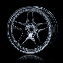 MST Silver Black FB Wheel (+3) (4pcs/pack)