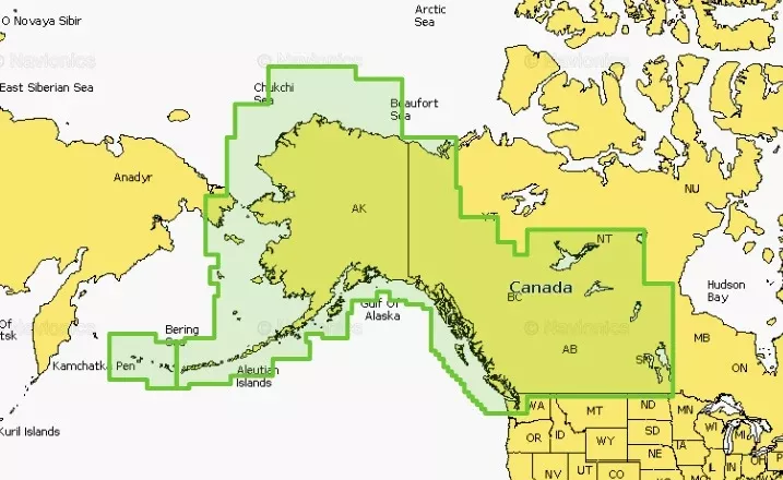 Navionics Platinum+ NPUS013R Canada, West and Alaska microSD