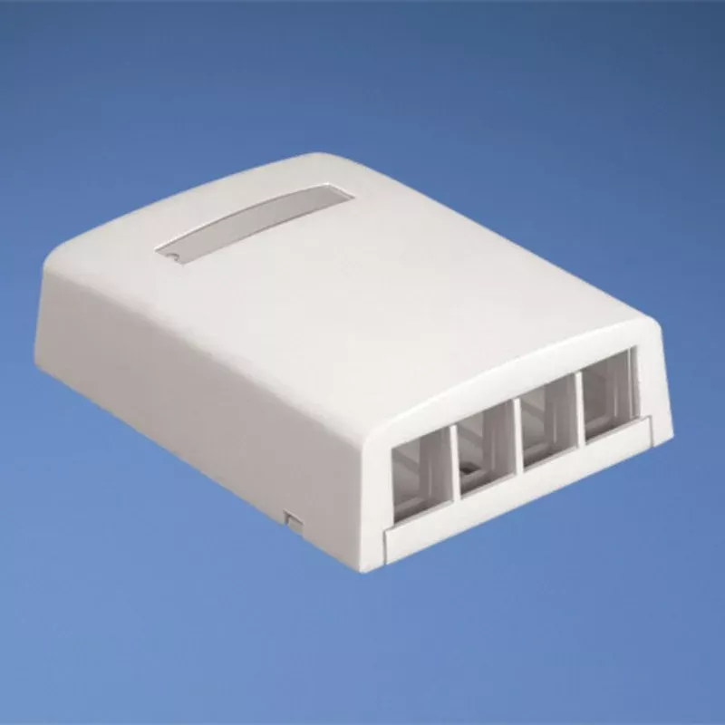 NetKey Surface Mount Box, 4-Port, White By Panduit NK4BXWH-AY