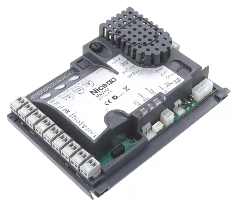 NICE APOLLO XBA3/U Control Board, XBA3/U, No Receiver XBA3/U control board, ETL Listed UL 325 7th Edition, for MBAR/LBAR Series barrier operators built before January 1, 2019