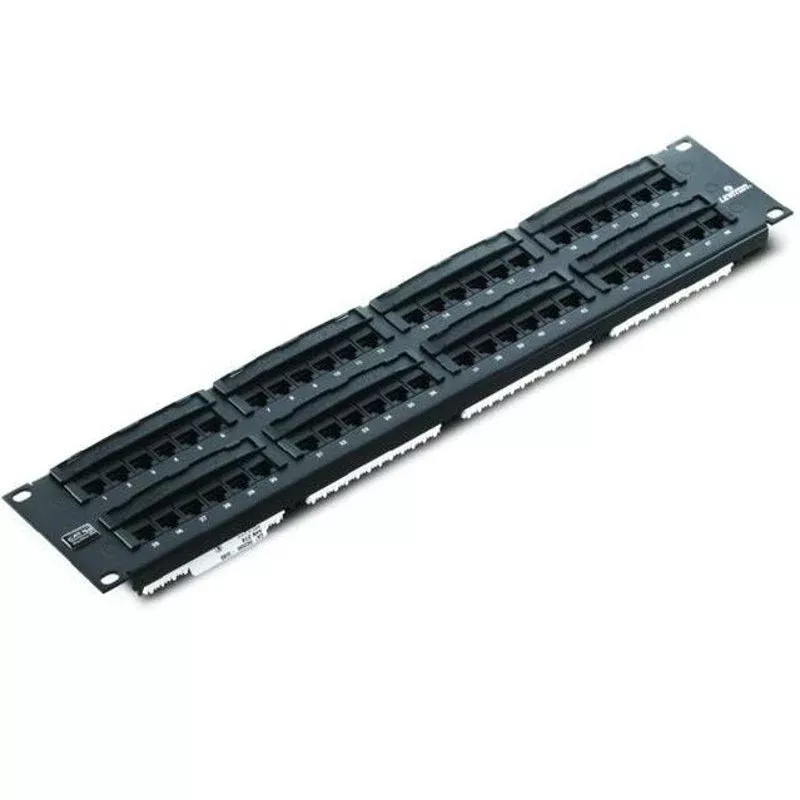 Patch Panel, Flat 110-Style, 2RU, 48-Port, Category 5e By Leviton 5G596-U48