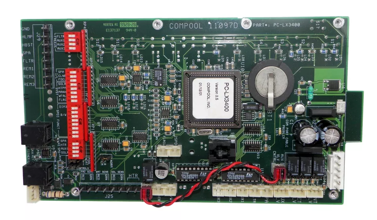 Pentair Compool PCLX3400 Circuit Board PCB PC-LX3400 Version 2.5