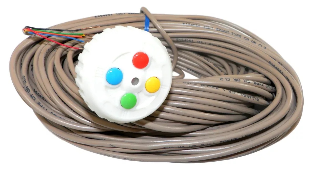 Pentair Compool SS4-100W Spa-Side Remote 4 Button & 4 Function Wht W/ 100ft Cord