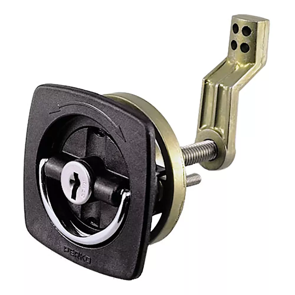Perko Black Flush Lock – 2.5″ x 2.5″ w/Offset Cam BarFlexible Polymer Strike [0931DP1BLK]