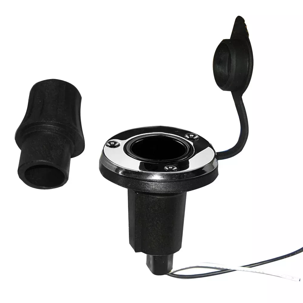 Perko Locking Collar Pole Light Mounting Base – 2 Pin – Round – Stainless Steel [1045P0SDP]