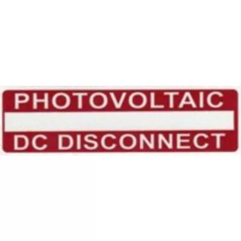 Photovoltaic DC Disconnect Labels By HellermannTyton 596-00238
