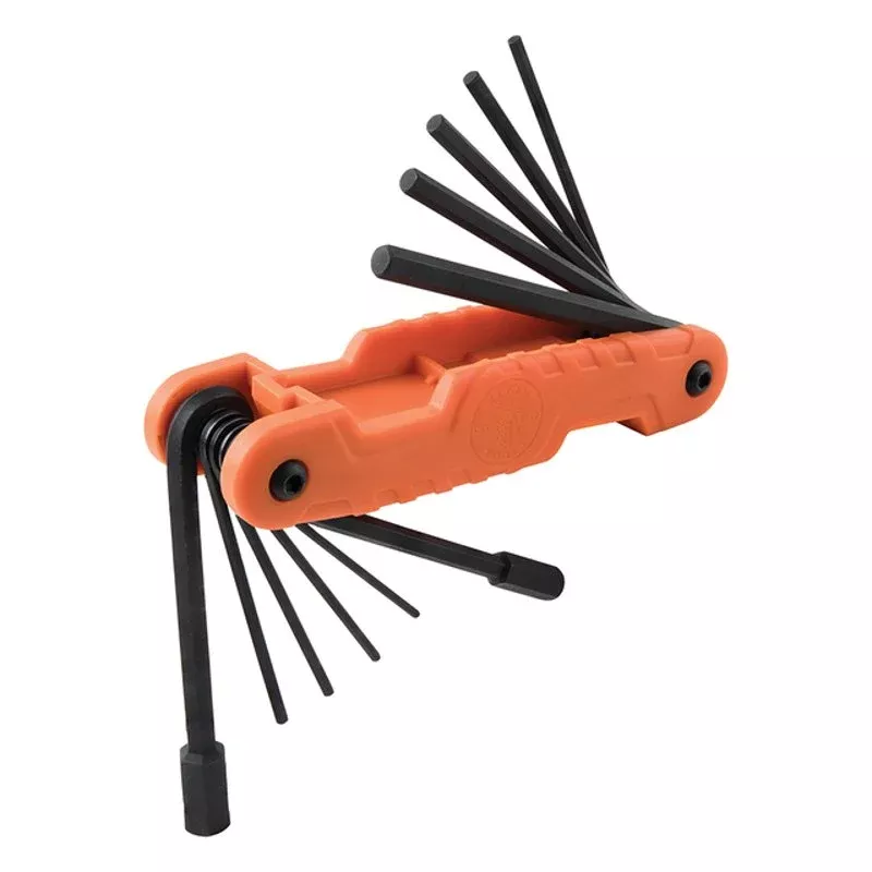 Pro Folding Hex Key Set, 11 Fractional Inch-Sized Keys By Klein Tools 70550