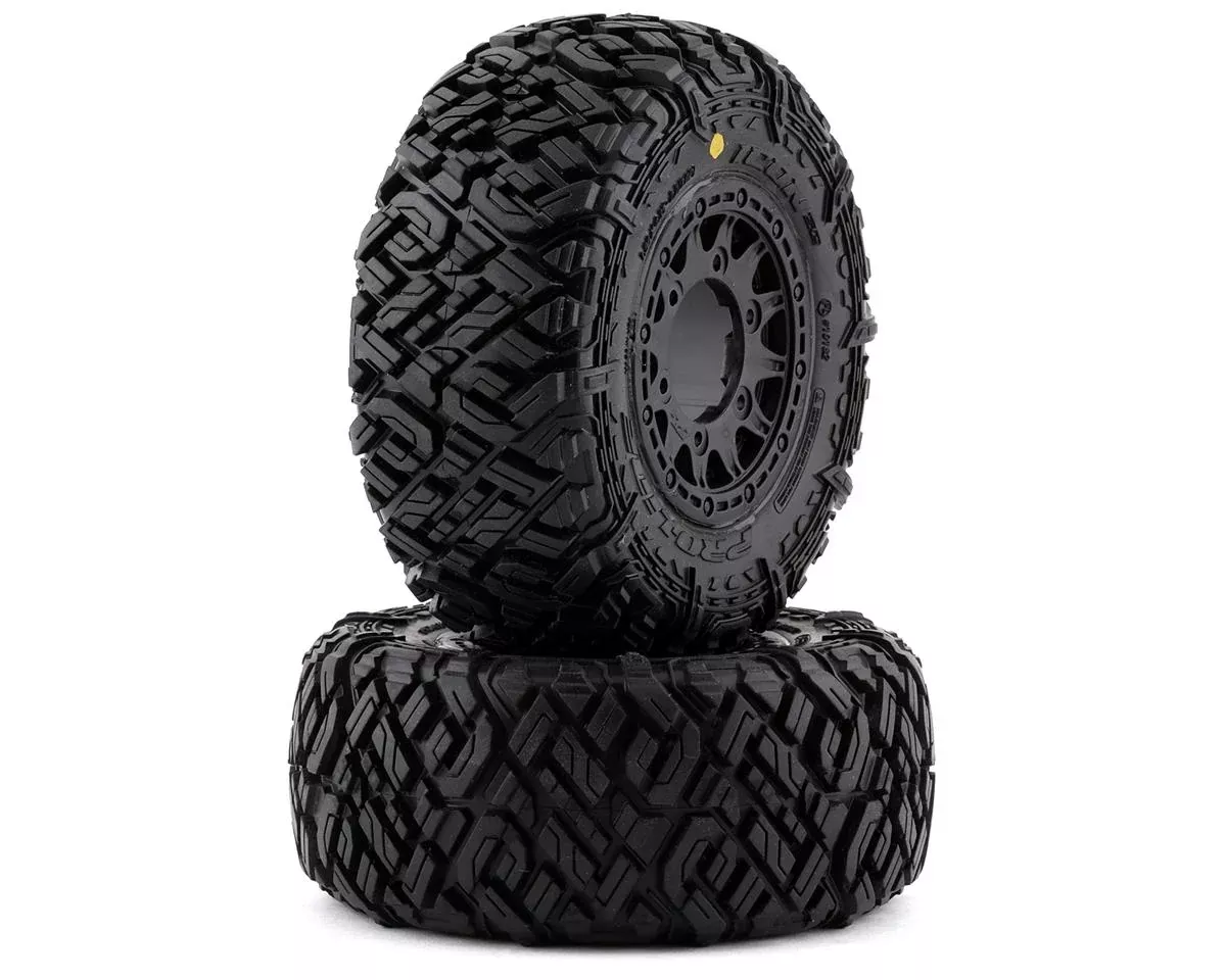 Pro-Line 10182-10 Icon SC Pre-Mounted Tires w/Raid Wheels (Black) (2) (M2)