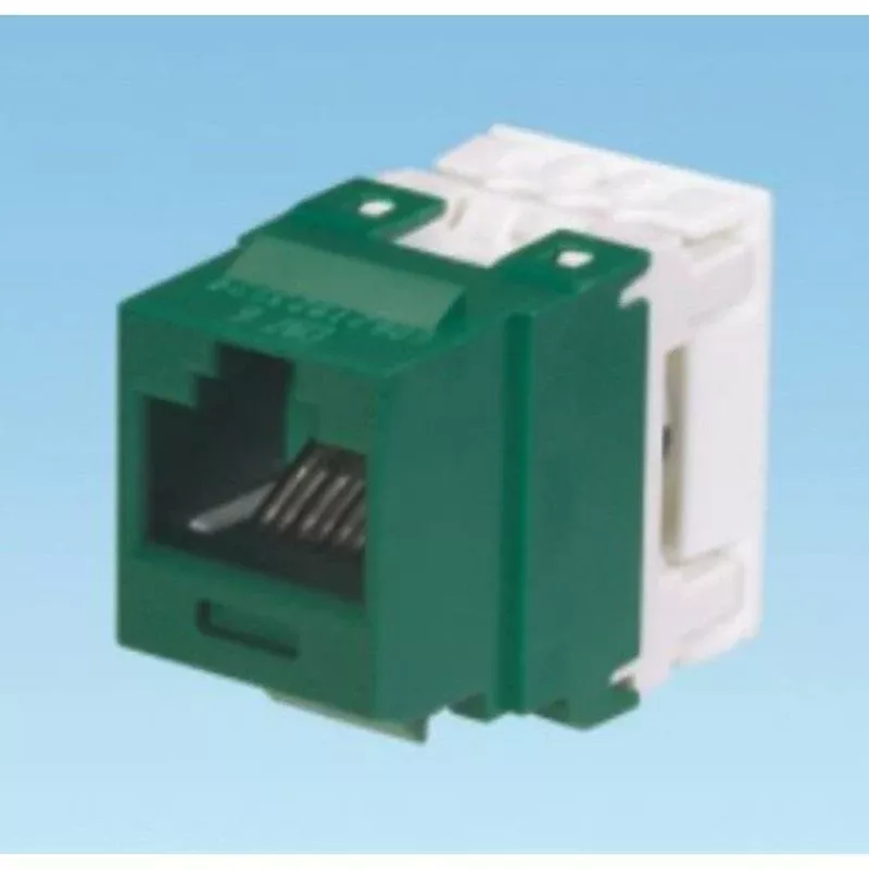 Punchdown Jack Module, CAT5e, 8-Position, Green By Panduit NKP5E88MGR