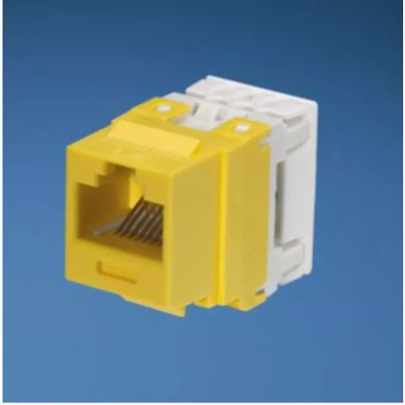 Punchdown Jack Module, CAT5e, 8-Position, Yellow By Panduit NKP5E88MYL