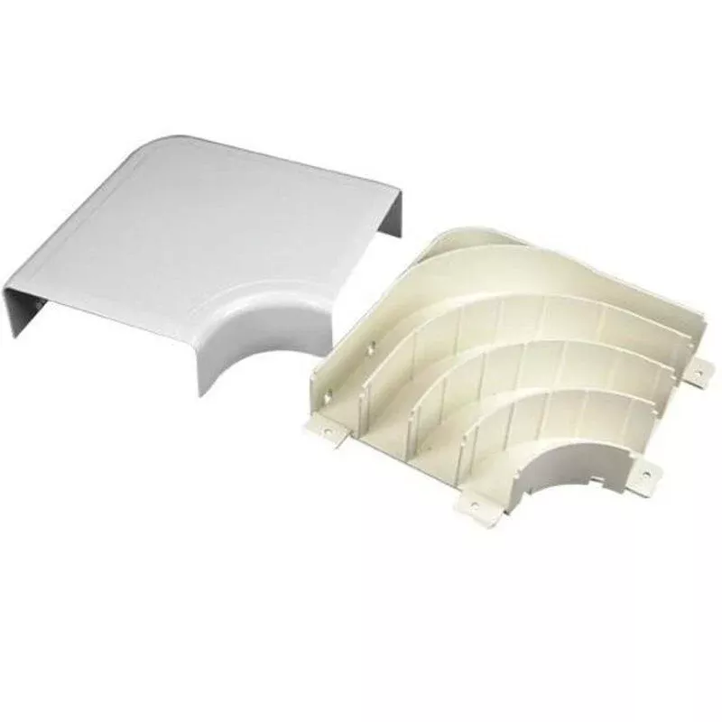 Radiused Full Capacity Flat Elbow / 5400 Series Raceway, Ivory By Wiremold 5411FO