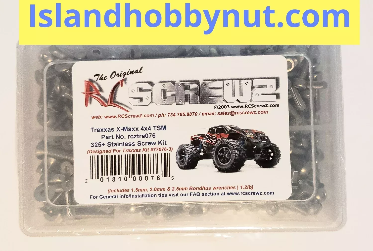 RC SCREWZ rcztra076 TraxxasX-Maxx 4×4 TSM Stainless Screw Kit