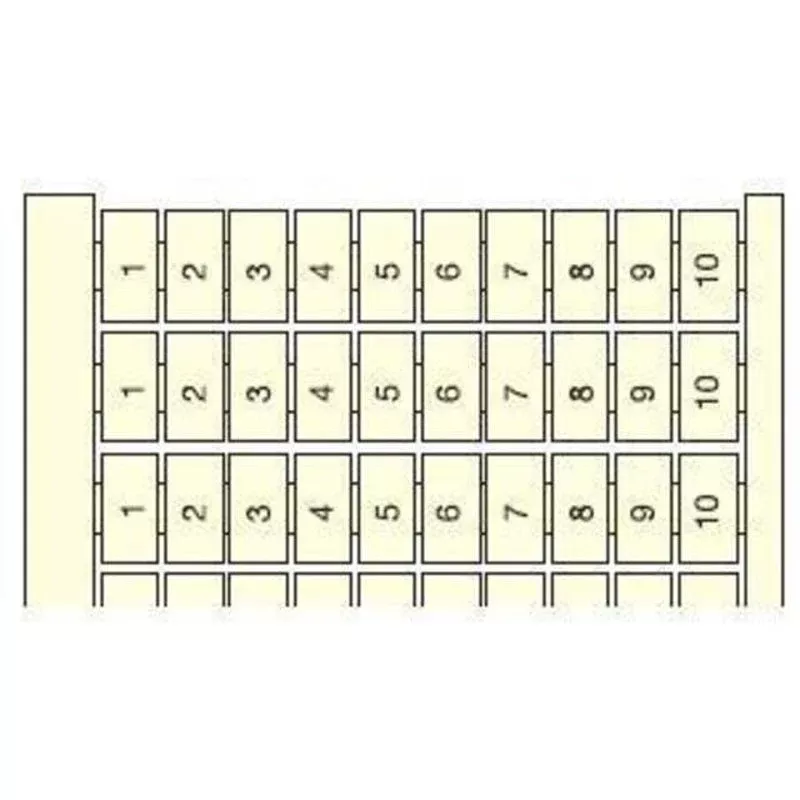 RC65 Vertical Marking Cards, Legend: 101 – 200 By Entrelec 023206120