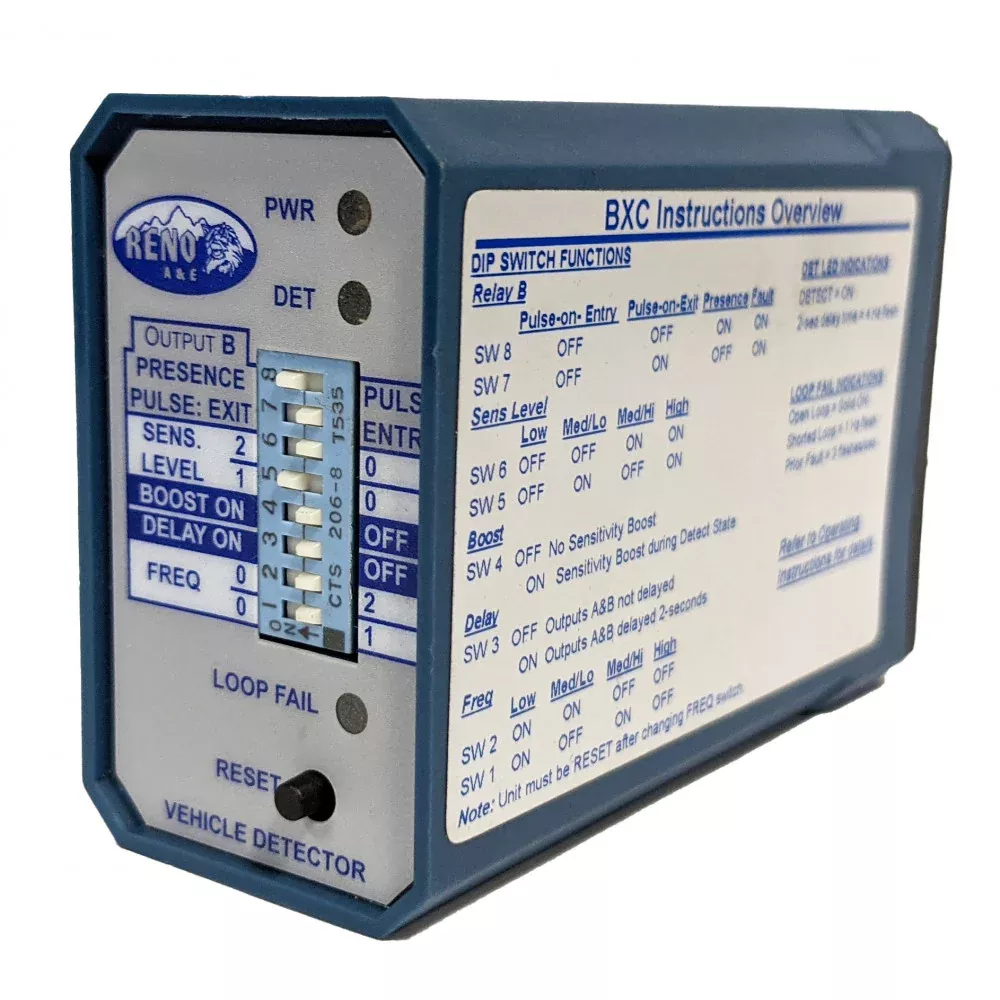 RENO A&E BXC-4 LOOP DETECTOR 12-24V AC/DC COMPACT DETECTOR ***Discontinued - Unavailable***