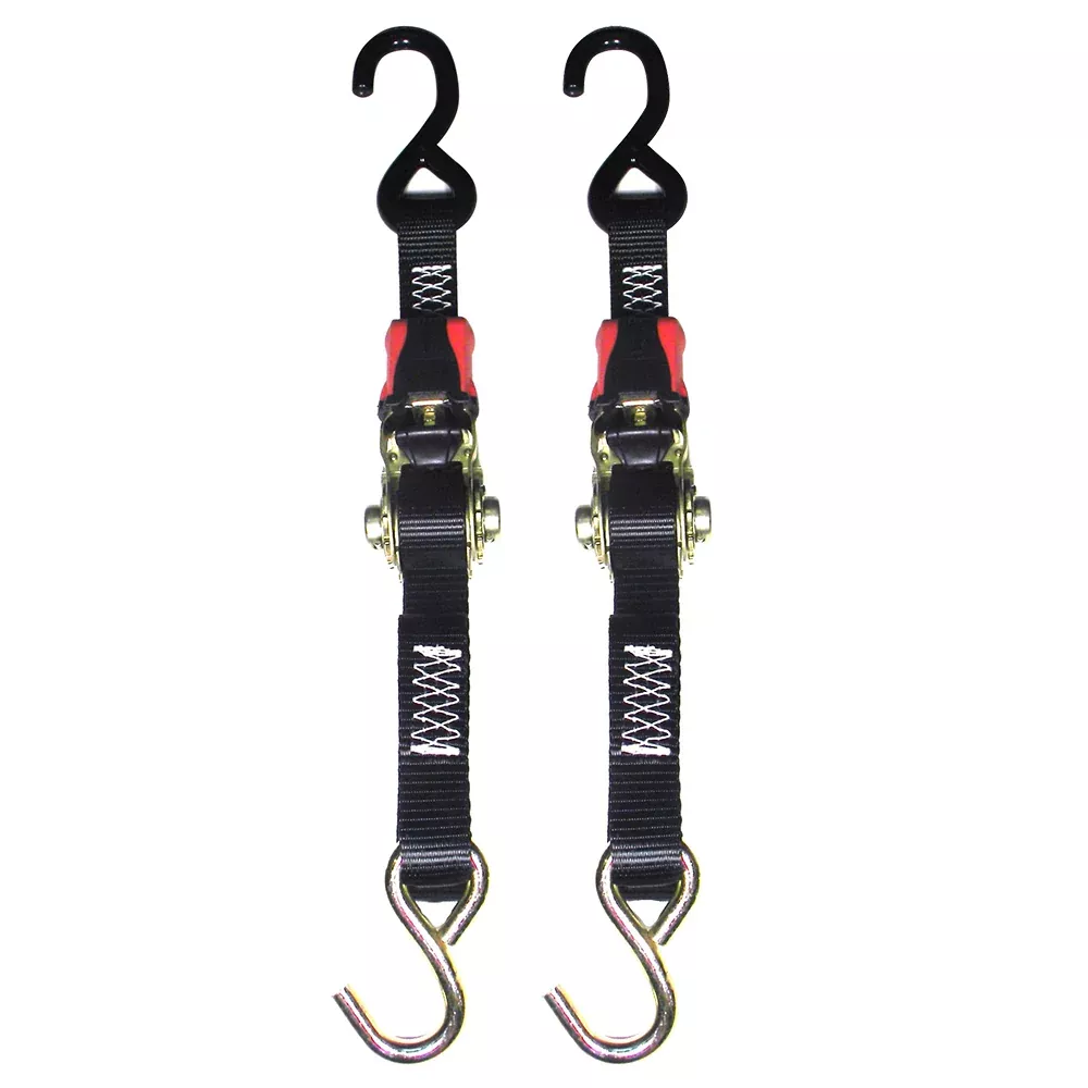 Rod Saver Rubber Ratchet Tie-Down – 1″ x 6 – Pair [RTD6]