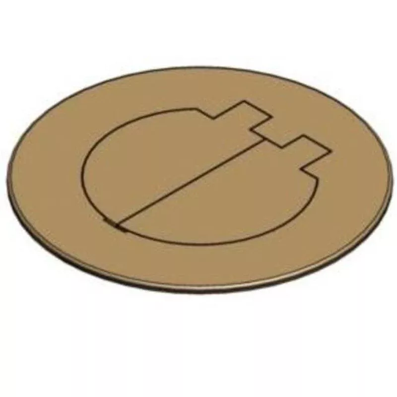 Round Cover, Diameter: 5″, Type: Dual Service, Brass By Thomas & Betts E97BR2D