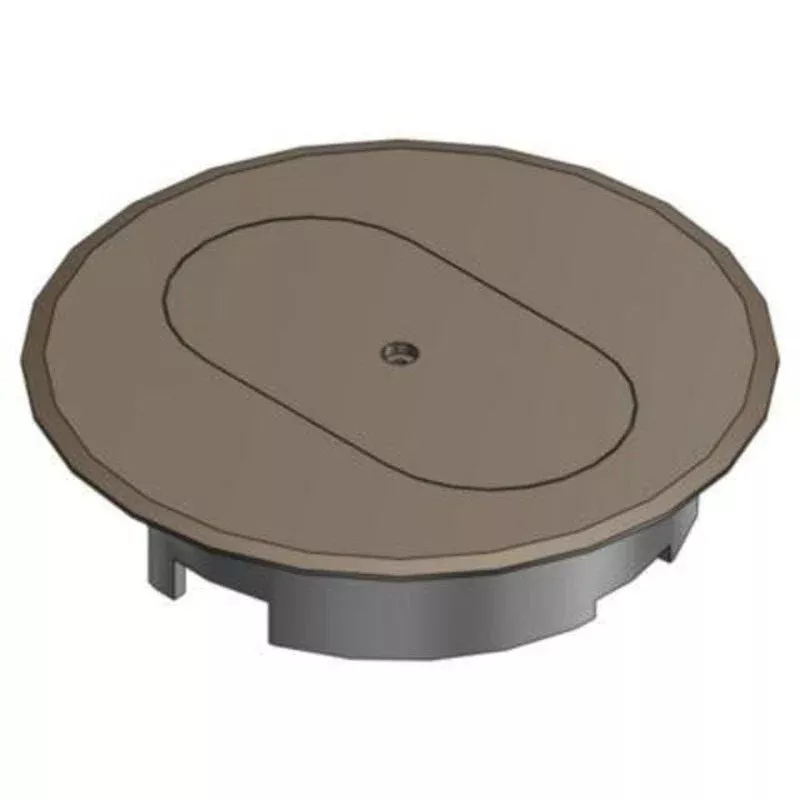 Round Duplex Receptacle Cover, Diameter: 5″, Non-Metallic By Thomas & Betts E97DSB