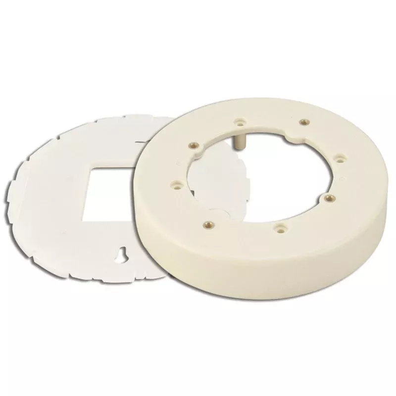 Round Extension Box, 400/800/2300 Series Raceway, Ivory By Wiremold 2337A