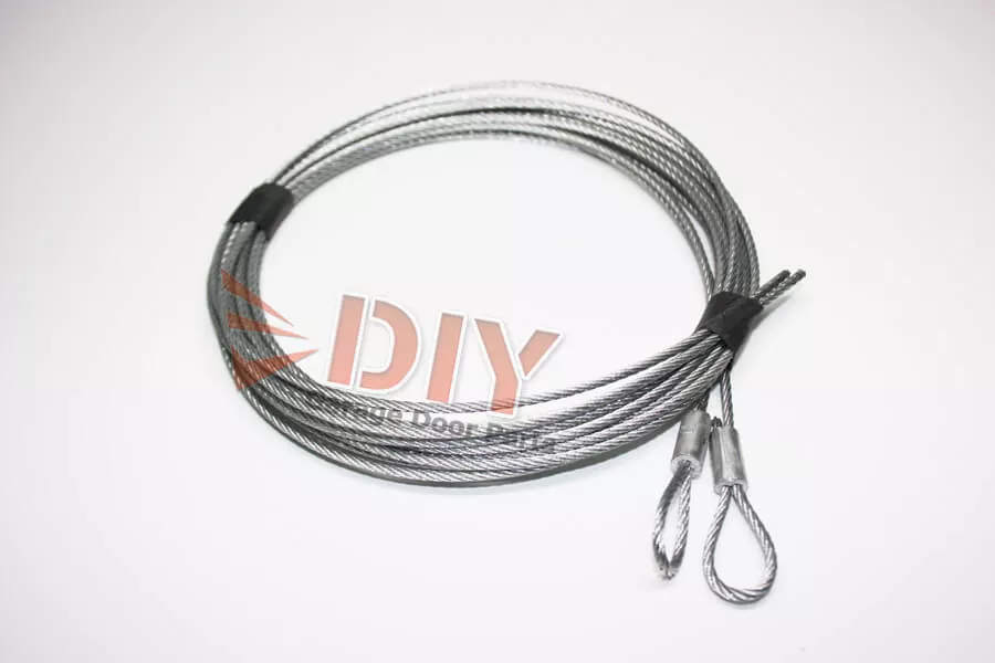 Safety Restraint Cables For Extension Springs 7 x 7 Strand, 3/32” thickness – up to 7ft tall garage door