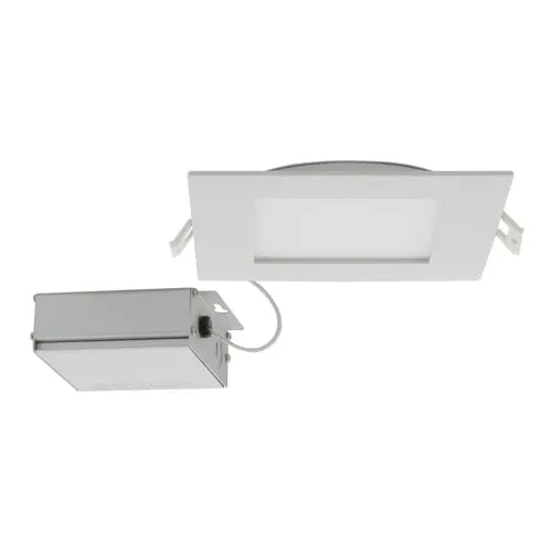 Satco S11830, 12WLED/DW/EL/6/CCT-SEL/SQ/RD, 6'' LED Direct Wire Downlight, 12W, 120V,5CCT Selectable, 750 Lumens, Square, Remote Driver, White Finish - Discontinued and replaced by S11830R1