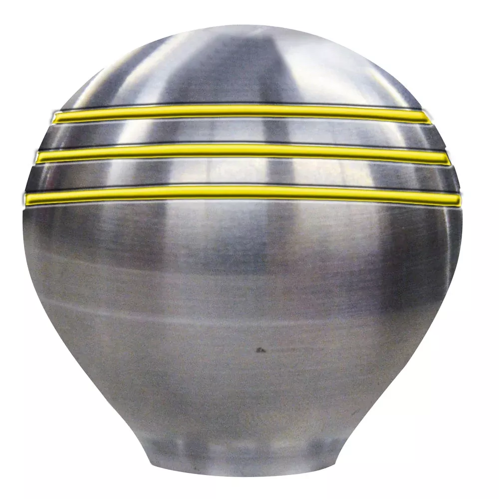 Schmitt Marine Throttle Knob – 1-1/2″ – Gold Grooves [50025]