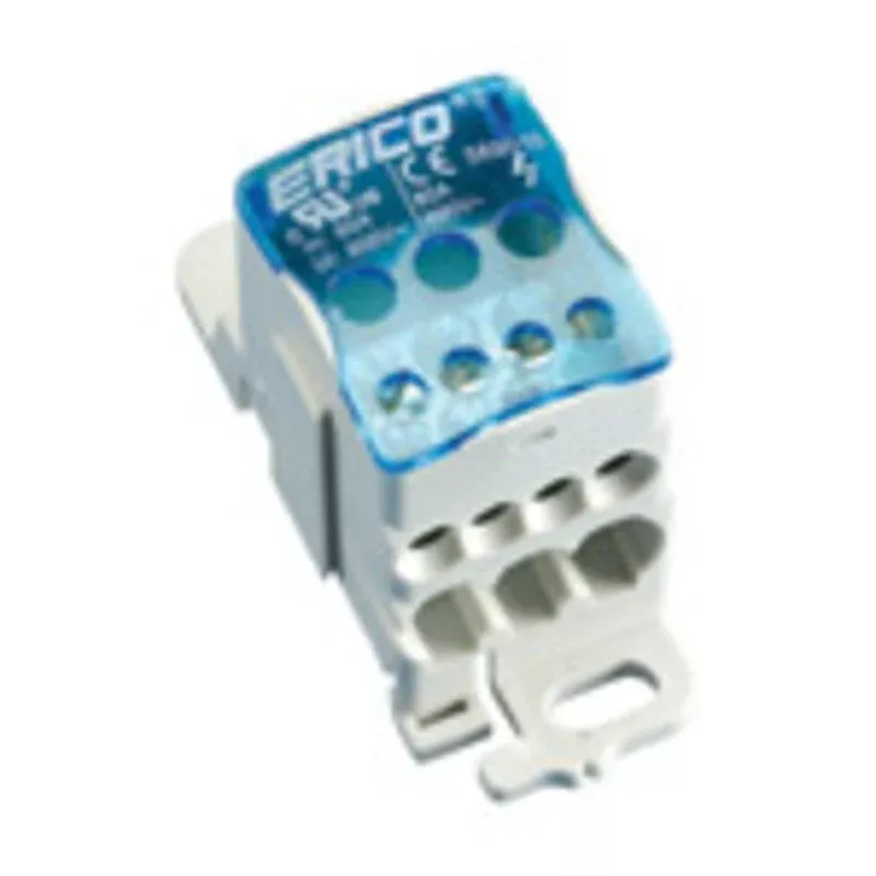 Single Pole Dist. Block, 85 A UL/CSA, Cable Line, 6 Cables Load, Copper By nVent Eriflex UD-80A