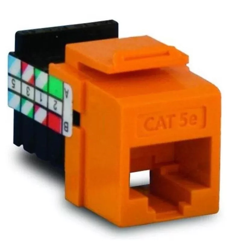 Snap-In Category 5e Connector, Orange By Leviton 5G108-RO5