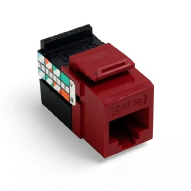Snap-In Category 5e Connector, Red By Leviton 5G108-RR5