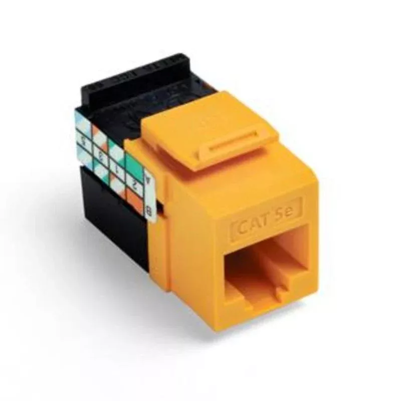Snap-In Category 5e Connector, Yellow By Leviton 5G108-RY5