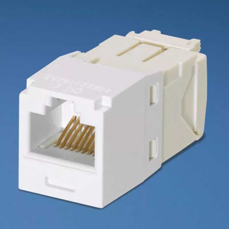 Snap In Connector, Mini-Com, TX6 PLUS UTP, Cat 6, White By Panduit CJ688TGWH