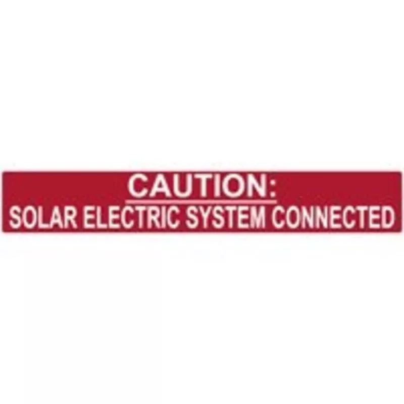 Solar Electric Systems Labels By HellermannTyton 596-00245