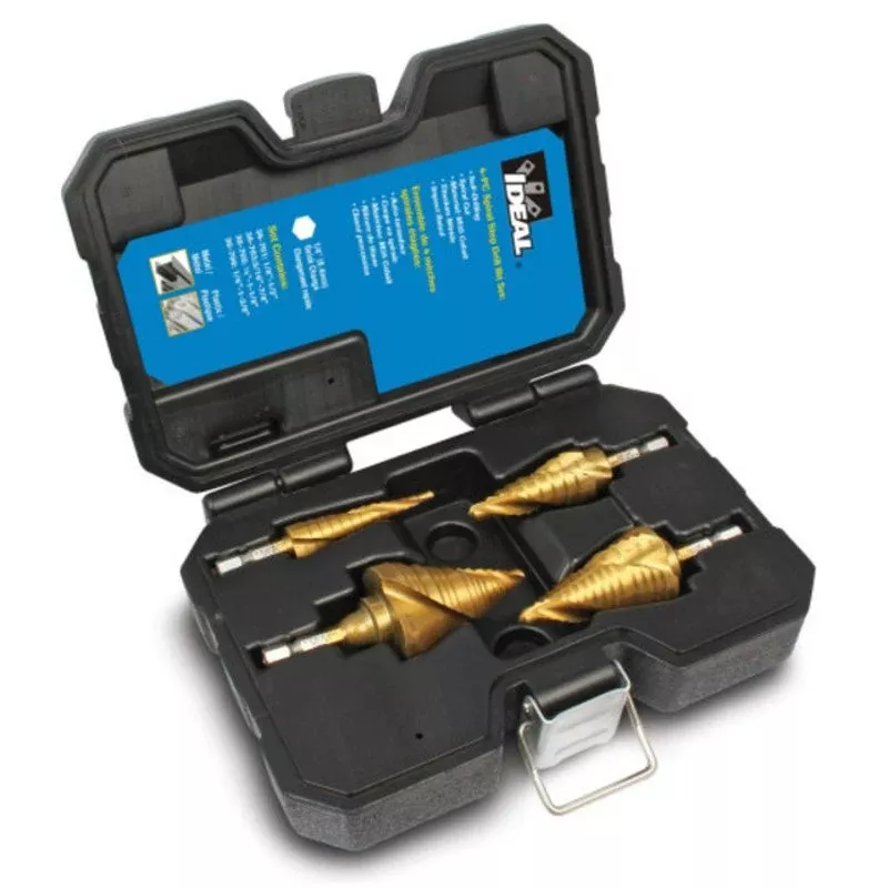 Spiral Step Bit 4 Piece Kit By Ideal 36-700
