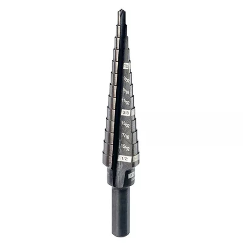 Step Drill Bit, #1, 1/8 - 1/2 by 1/32" By Milwaukee 48-89-9201