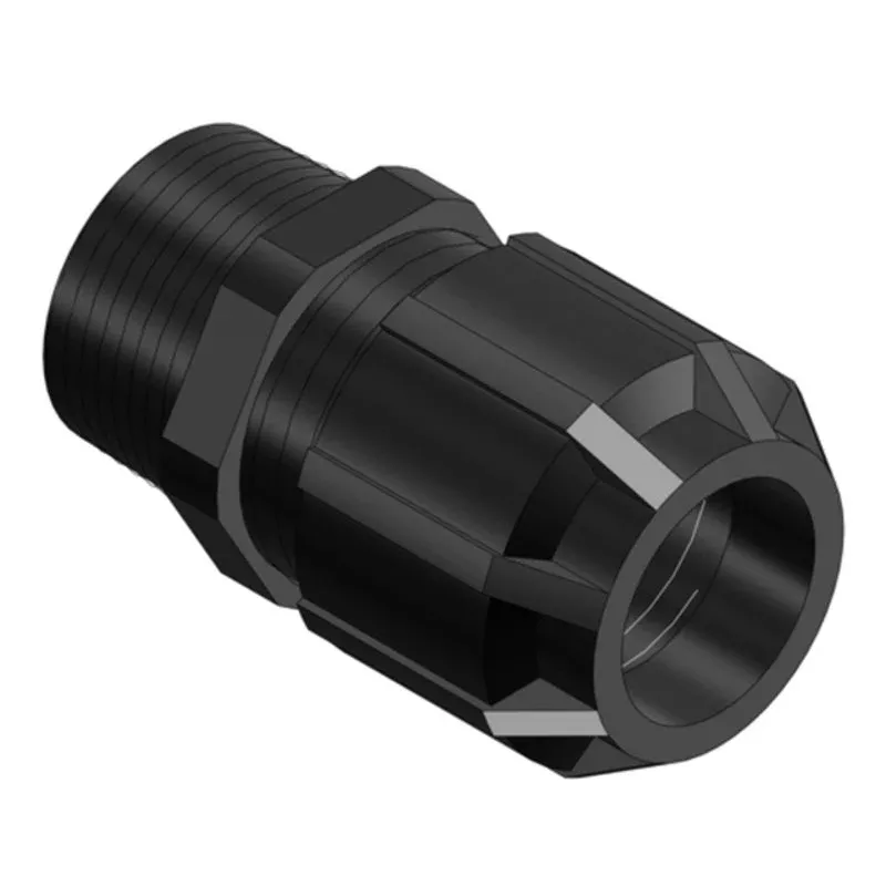 Strain Relief Straight Liquidtight Cord Connector, Diameter 1/2″, UV Resistant Polyamide By Thomas & Betts 2921NM