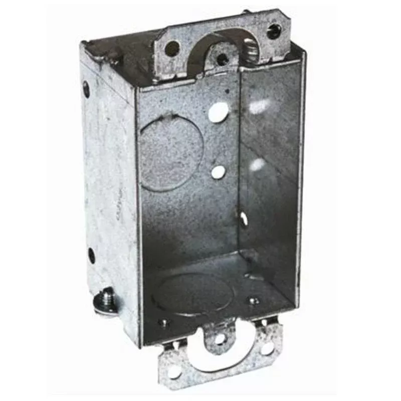 Switch Box With Plaster Ears, 3 x 2 x 2-1/2″, Drawn, Steel By Appleton 222