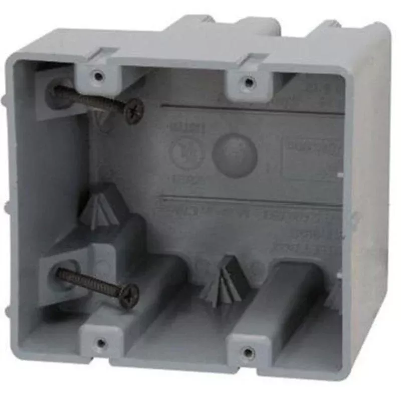 Switch/Outlet Box, 2-Gang, 3-1/4″ Deep, Non-Metallic By Madison MSB2G