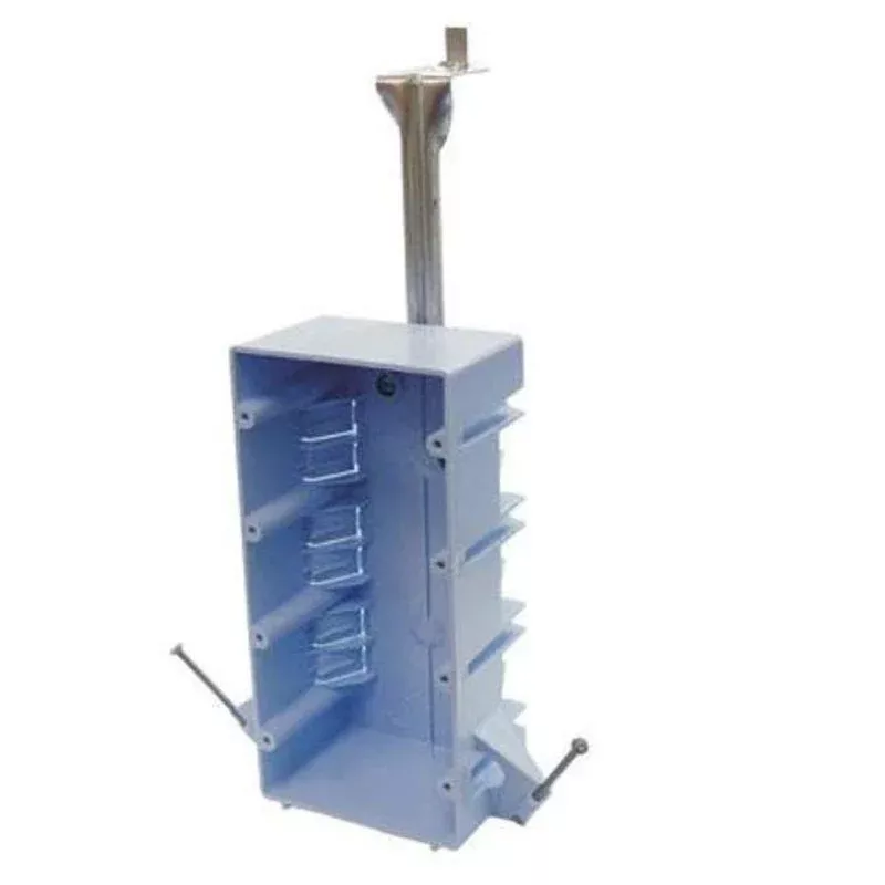 Switch/Outlet Box with Bracket, Depth: 2-5/8″, 4-Gang, Nail-On, Non-Metallic By Cantex EZ55QNB