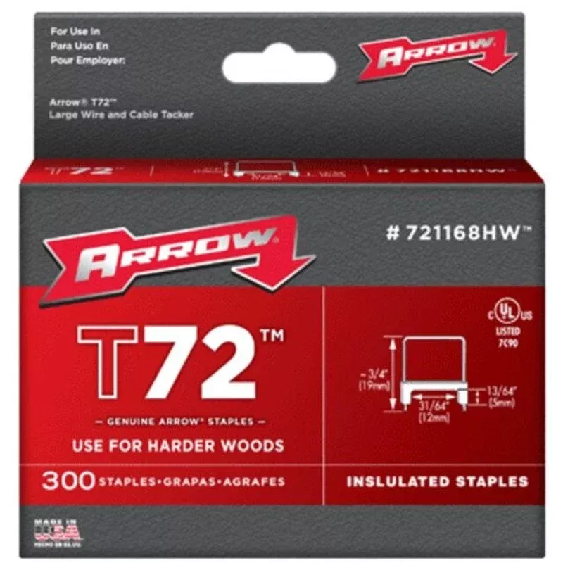 T72 Insulated Staple By Arrow 721168HW