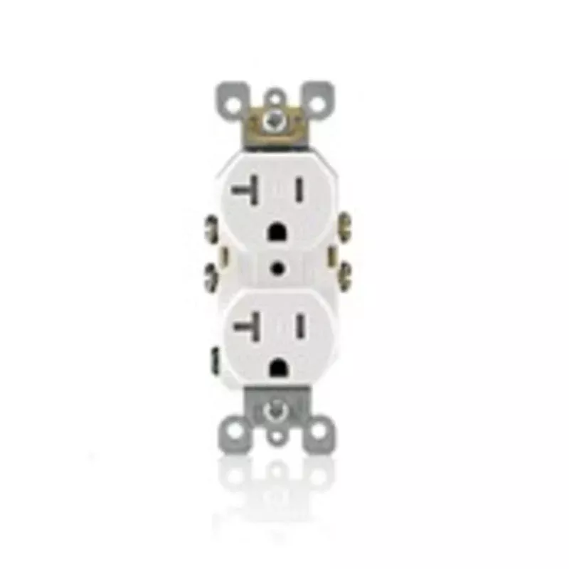 Tamper Resistant Duplex Receptacle By Leviton T5820-W