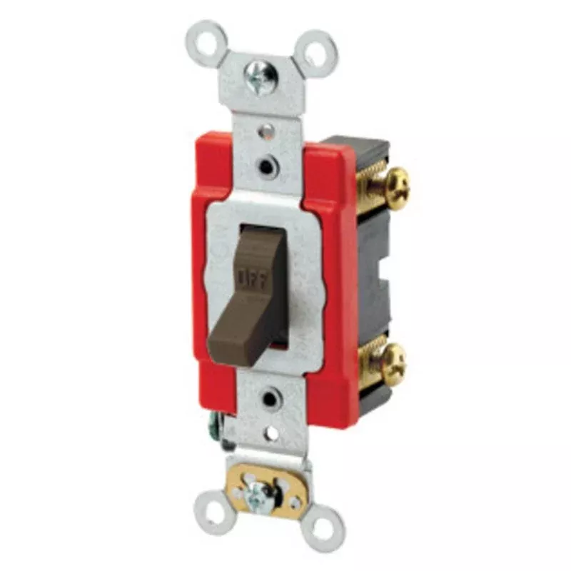 Toggle Switch. 1-Pole, 20 Amp, 120-277V, Brown By Leviton 1221-2