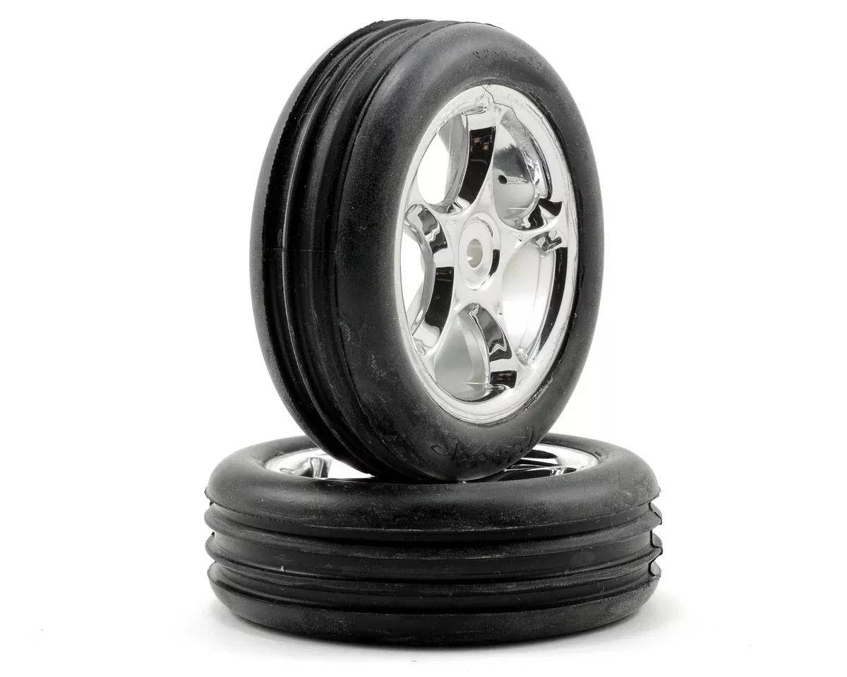 Traxxas 2471R Alias 2.2" Front Pre-Mounted Tires (2) (Bandit) (Chrome)