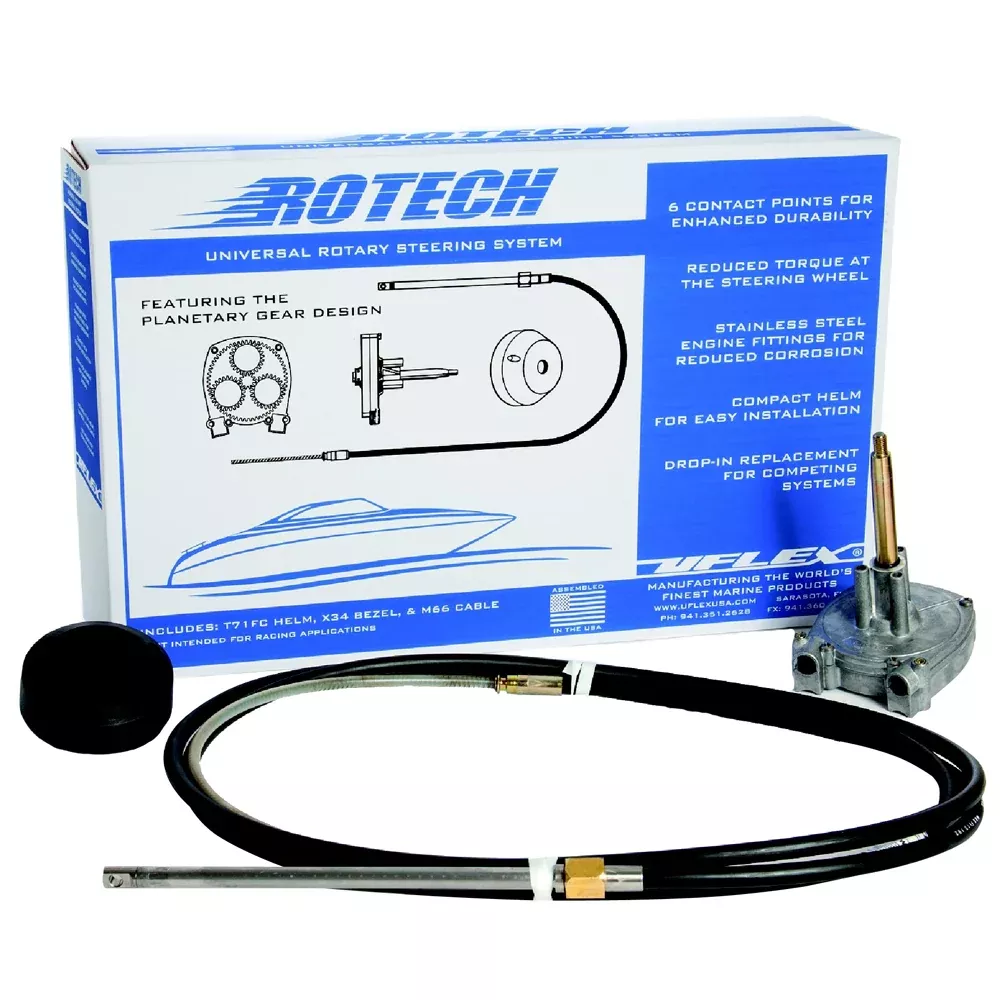 UFlex Rotech 10′ Rotary Steering Package – Cable, Bezel, Helm [ROTECH10FC]