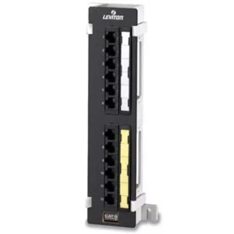 Universal Patch Block, Category 6, 12-Port, 110 Style, 89B Wall Bracket By Leviton 69586-U89