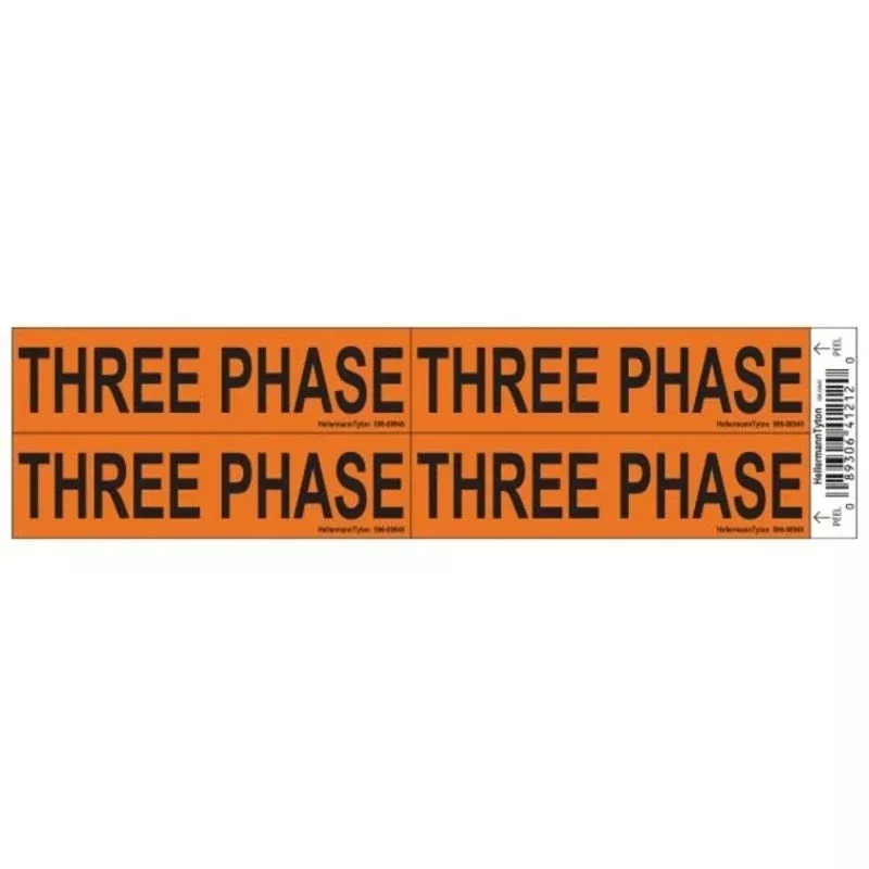 Voltage Marker, 1.125″ 3 Phase, Orange By HellermannTyton 596-00945
