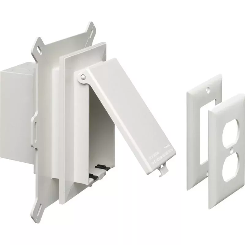 Weatherproof-In-Use Box, 1-Gang, Recessed, Vertical By Arlington DBVS1W