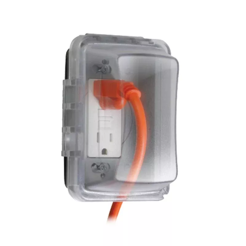 Weatherproof-In-Use Cover, 1-Gang, Universal, Horizontal/Vertical, Polycorbonate, Clear By Hubbell-TayMac MM510C